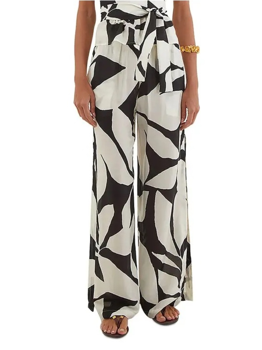 ViX Paula Hermanny Womens Bossa Lea Wide Leg Palazzo Pants Size M/L Coverup Swim